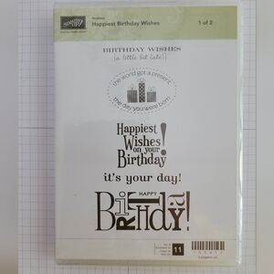 Stampin' Up! - Happiest Birthday Wishes  (Part 1) - LIKE NEW